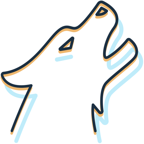 Icon of hands shaking as a visual metaphor of wolf therapy for addiction recovery modalities.